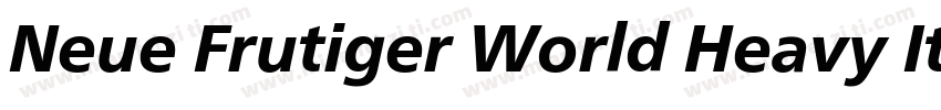 Neue Frutiger World Heavy It字体转换